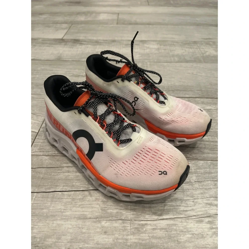 ON Running Cloudswift Women's‎ White Orange Athletic Shoes USW 10 UK 8